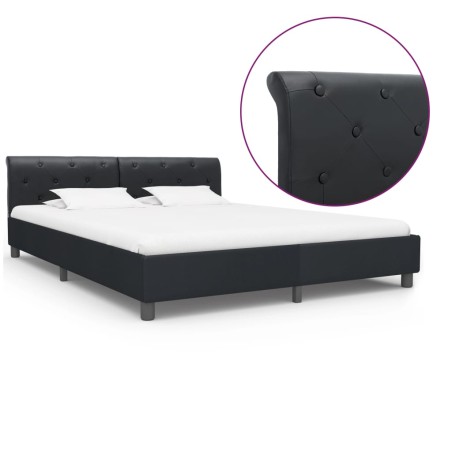 Giroletto Nero in Similpelle 160x200 cm