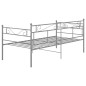 Telaio Divano Letto Grigio in Metallo 90x200 cm Telaio Divano Letto Grigio in Metallo 90x200 cm