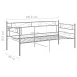 Telaio Divano Letto Grigio in Metallo 90x200 cm Telaio Divano Letto Grigio in Metallo 90x200 cm