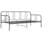Divano Letto Grigio in Metallo 90x200 cm Divano Letto Grigio in Metallo 90x200 cm