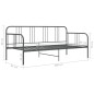 Divano Letto Grigio in Metallo 90x200 cm Divano Letto Grigio in Metallo 90x200 cm