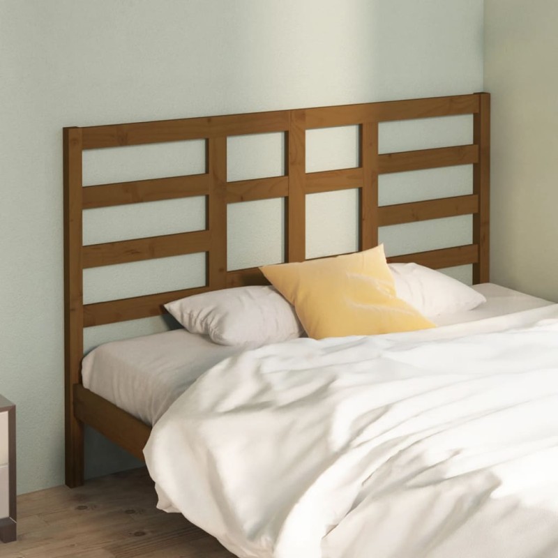 vidaXL Testiera per Letto ambra 126x4x104 cm in Legno Massello di Pino vidaXL Testiera per Letto ambra 126x4x104 cm in Legno Massello di Pino