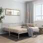 Telaio Divano Letto Estraibile Bianco in Metallo 90x200 cm Telaio Divano Letto Estraibile Bianco in Metallo 90x200 cm