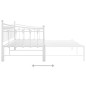 Telaio Divano Letto Estraibile Bianco in Metallo 90x200 cm Telaio Divano Letto Estraibile Bianco in Metallo 90x200 cm
