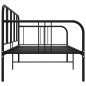 Divano Letto Telaio Nero in Metallo 90x200 cm