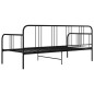 Divano Letto Telaio Nero in Metallo 90x200 cm