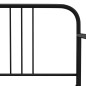 Divano Letto Telaio Nero in Metallo 90x200 cm