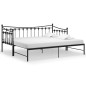vidaXL Telaio Divano Letto Estraibile Nero in Metallo 90x200 cm vidaXL Telaio Divano Letto Estraibile Nero in Metallo 90x200 cm