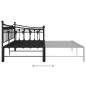 vidaXL Telaio Divano Letto Estraibile Nero in Metallo 90x200 cm vidaXL Telaio Divano Letto Estraibile Nero in Metallo 90x200 cm