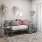 Telaio Divano Letto Estraibile Grigio in Metallo 90x200 cm Telaio Divano Letto Estraibile Grigio in Metallo 90x200 cm