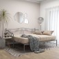 Telaio Divano Letto Estraibile Grigio in Metallo 90x200 cm Telaio Divano Letto Estraibile Grigio in Metallo 90x200 cm