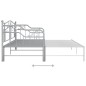 Telaio Divano Letto Estraibile Grigio in Metallo 90x200 cm Telaio Divano Letto Estraibile Grigio in Metallo 90x200 cm