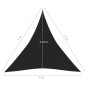 Vela Parasole 160 g/m² Nera 4x4x4 m in HDPE Vela Parasole 160 g/m² Nera 4x4x4 m in HDPE
