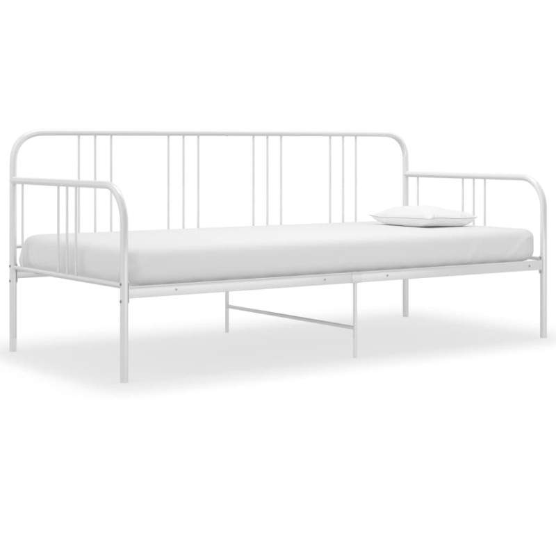 Divano Letto Bianco in Metallo 90x200 cm Divano Letto Bianco in Metallo 90x200 cm