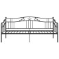 Divano Letto Telaio Nero in Metallo 90x200 cm
