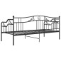Divano Letto Telaio Nero in Metallo 90x200 cm