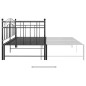 Telaio Divano Letto Estraibile Nero in Metallo 90x200 cm