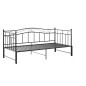 Telaio Divano Letto Estraibile Nero in Metallo 90x200 cm