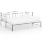 Telaio Divano Letto Estraibile Grigio in Metallo 90x200 cm Telaio Divano Letto Estraibile Grigio in Metallo 90x200 cm
