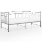 Telaio Divano Letto Estraibile Grigio in Metallo 90x200 cm Telaio Divano Letto Estraibile Grigio in Metallo 90x200 cm