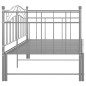 Telaio Divano Letto Estraibile Grigio in Metallo 90x200 cm Telaio Divano Letto Estraibile Grigio in Metallo 90x200 cm