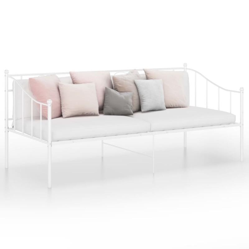 Telaio Divano Letto Bianco in Metallo 90x200 cm Telaio Divano Letto Bianco in Metallo 90x200 cm