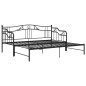 Telaio Divano Letto Estraibile Nero in Metallo 90x200 cm Telaio Divano Letto Estraibile Nero in Metallo 90x200 cm