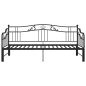 Telaio Divano Letto Estraibile Nero in Metallo 90x200 cm Telaio Divano Letto Estraibile Nero in Metallo 90x200 cm