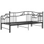 Telaio Divano Letto Estraibile Nero in Metallo 90x200 cm Telaio Divano Letto Estraibile Nero in Metallo 90x200 cm