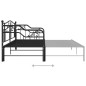 Telaio Divano Letto Estraibile Nero in Metallo 90x200 cm Telaio Divano Letto Estraibile Nero in Metallo 90x200 cm