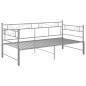 Telaio Divano Letto Estraibile Grigio in Metallo 90x200 cm Telaio Divano Letto Estraibile Grigio in Metallo 90x200 cm