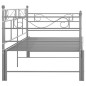 Telaio Divano Letto Estraibile Grigio in Metallo 90x200 cm Telaio Divano Letto Estraibile Grigio in Metallo 90x200 cm