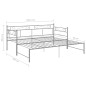 Telaio Divano Letto Estraibile Grigio in Metallo 90x200 cm Telaio Divano Letto Estraibile Grigio in Metallo 90x200 cm