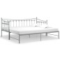 Telaio Divano Letto Estraibile Grigio in Metallo 90x200 cm Telaio Divano Letto Estraibile Grigio in Metallo 90x200 cm