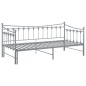 Telaio Divano Letto Estraibile Grigio in Metallo 90x200 cm Telaio Divano Letto Estraibile Grigio in Metallo 90x200 cm