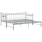 Telaio Divano Letto Estraibile Grigio in Metallo 90x200 cm Telaio Divano Letto Estraibile Grigio in Metallo 90x200 cm