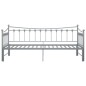 Telaio Divano Letto Estraibile Grigio in Metallo 90x200 cm Telaio Divano Letto Estraibile Grigio in Metallo 90x200 cm