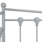 Telaio Divano Letto Estraibile Grigio in Metallo 90x200 cm Telaio Divano Letto Estraibile Grigio in Metallo 90x200 cm