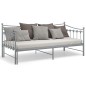 Telaio Divano Letto Estraibile Grigio in Metallo 90x200 cm Telaio Divano Letto Estraibile Grigio in Metallo 90x200 cm