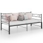 vidaXL Telaio Divano Letto Estraibile Nero in Metallo 90x200 cm vidaXL Telaio Divano Letto Estraibile Nero in Metallo 90x200 cm