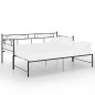 vidaXL Telaio Divano Letto Estraibile Nero in Metallo 90x200 cm vidaXL Telaio Divano Letto Estraibile Nero in Metallo 90x200 cm