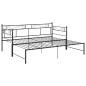 vidaXL Telaio Divano Letto Estraibile Nero in Metallo 90x200 cm vidaXL Telaio Divano Letto Estraibile Nero in Metallo 90x200 cm