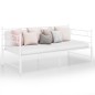 Telaio Divano Letto Estraibile Bianco in Metallo 90x200 cm Telaio Divano Letto Estraibile Bianco in Metallo 90x200 cm
