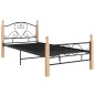 vidaXL Giroletto Nero in Metallo 90x200 cm vidaXL Giroletto Nero in Metallo 90x200 cm