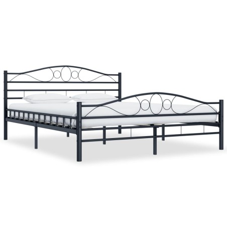 vidaXL Giroletto Nero in Acciaio 180x200 cm