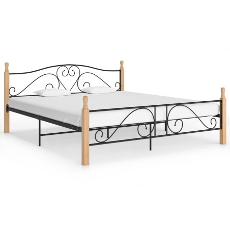 vidaXL Giroletto Nero in Metallo 200x200 cm