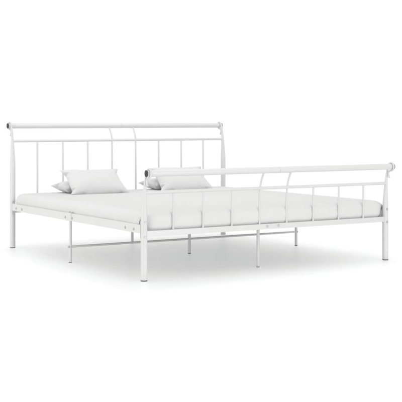 vidaXL Giroletto Bianco in Metallo 200x200 cm vidaXL Giroletto Bianco in Metallo 200x200 cm