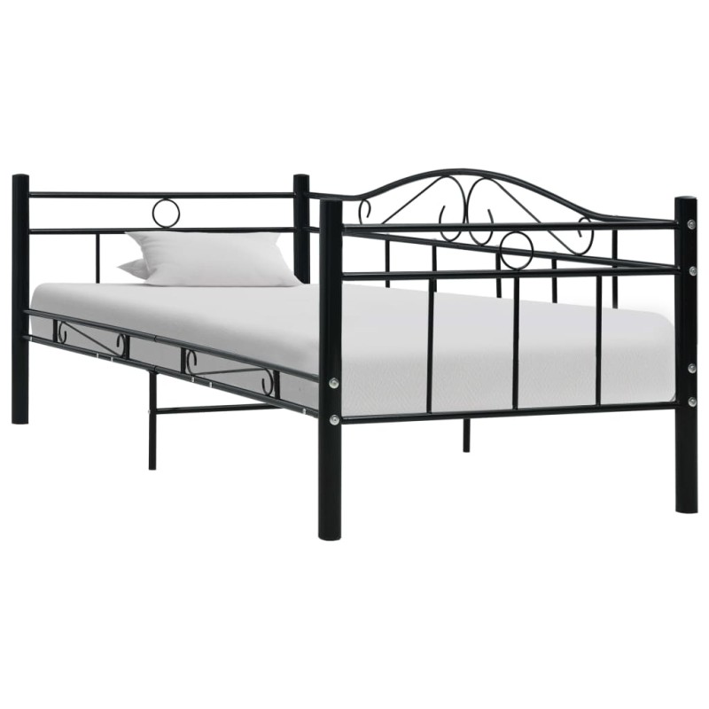 Telaio Divano Letto Nero in Metallo 90x200 cm Telaio Divano Letto Nero in Metallo 90x200 cm