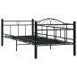 Telaio Divano Letto Nero in Metallo 90x200 cm Telaio Divano Letto Nero in Metallo 90x200 cm