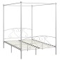 Letto a Baldacchino Bianco in Metallo 140x200 cm Letto a Baldacchino Bianco in Metallo 140x200 cm
